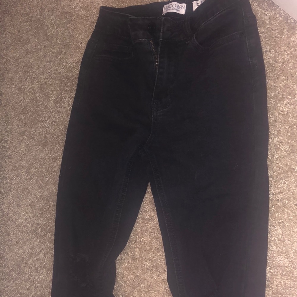 Black flare jeans